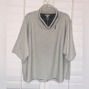 MULTIPLES Striped Cowl Neck Top Size Large Excellent Condition like NEW